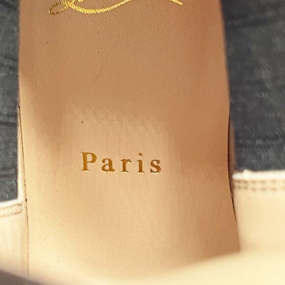 NWOB Christian Louboutin Black Cheliviss Pointed Toe Chelsea Ankle Boot EU 38 - Picture 9 of 11